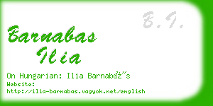 barnabas ilia business card